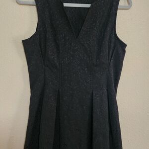 Gorgeous Princess Vera Wang Black Pleated Mini Dress V-Neck Cocktail